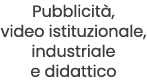 Pubblicit , video istituzionale, industriale e didattico