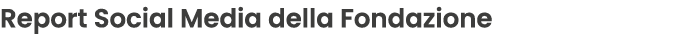 Report Social Media della Fondazione