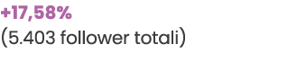 +17,58% (5.403 follower totali) 