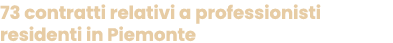 73 contratti relativi a professionisti residenti in Piemonte